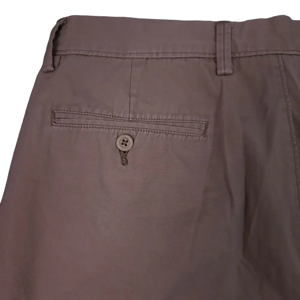 Vintage J. Crew Men's Chino Shorts Sz 33 Flat Front Khaki Beige Preppy Casual